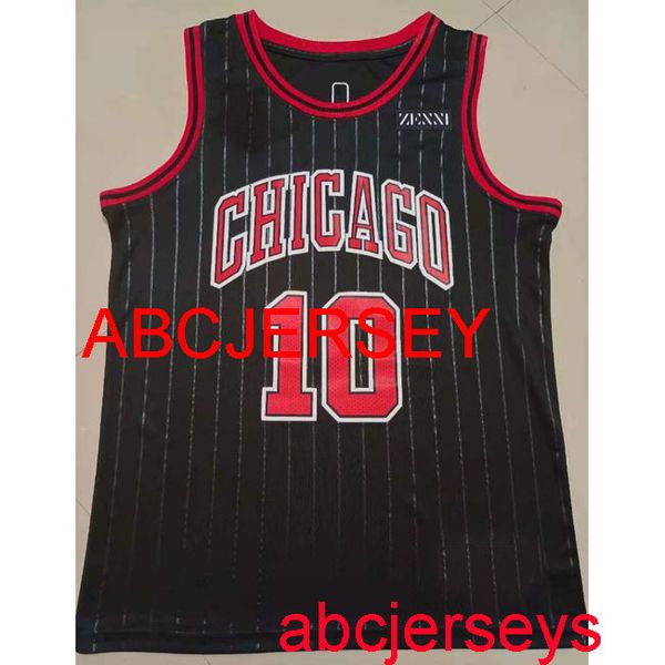 

men's 10# derozan black stripe new sponsor basketball jersey s- vest