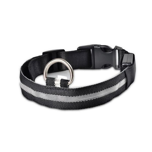 

dog collars & leashes nylon pet led collar luminous night keep safety adjustable flashing glow supplies wholesale 100pcs/lot