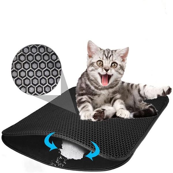 

cat beds & furniture double waterproof pet litter mat layer bed pads trapping pets box product for cats
