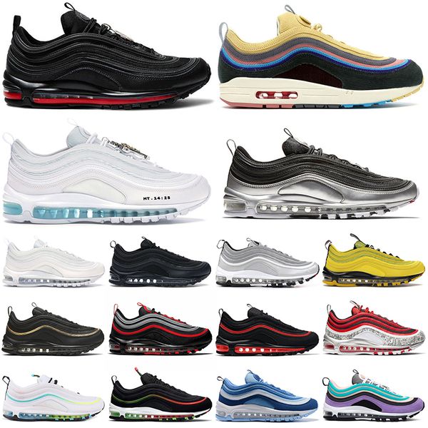 

air max 97 running shoes airmax 97s men women sean wotherspoon jesus satan halloween bred jayson tatum gradient fade mens womens athletic sp, White;red