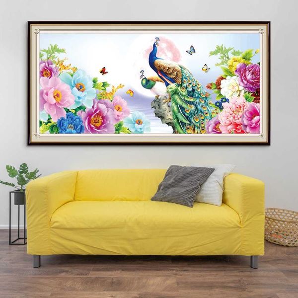 

diamond painting 5d peacock embroidery cross stitch mosaic scenery full square rhinestone animals pictures home decor