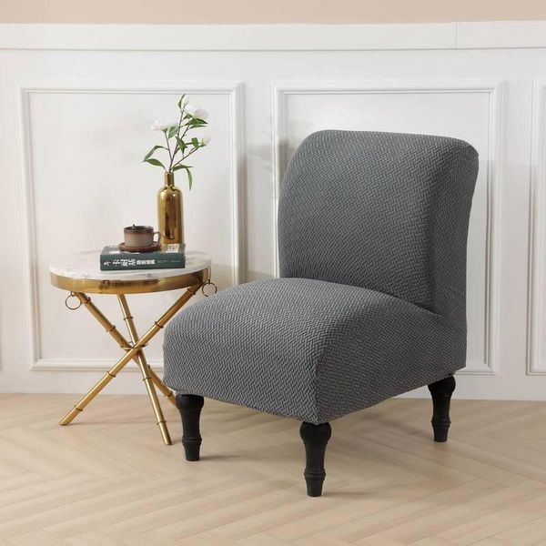 

chair covers stretch accent sofa cover knitted armless jacquard single slipcover removable seat case living room decor