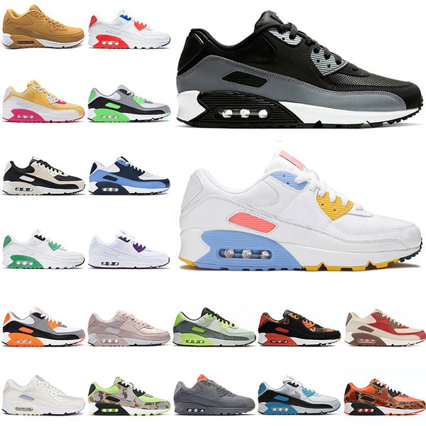 

90 men women running shoes big size us 12 sports sneakers day of the dead glasgow air cool grey max pink all black white green off trainers