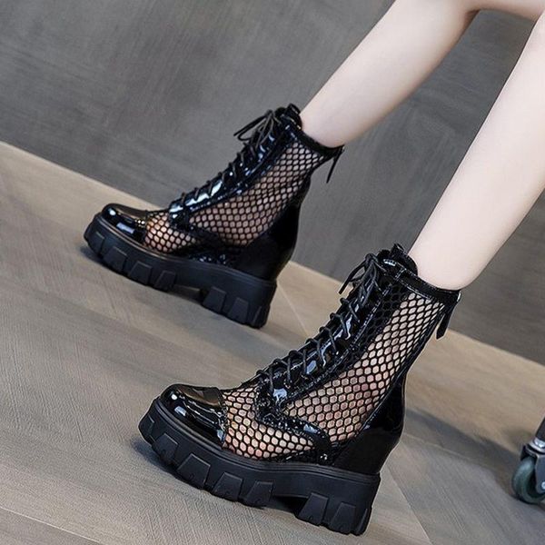 

boots shoes for women 2021 spring soled women's zapatillas mujer chaussure femme, Black