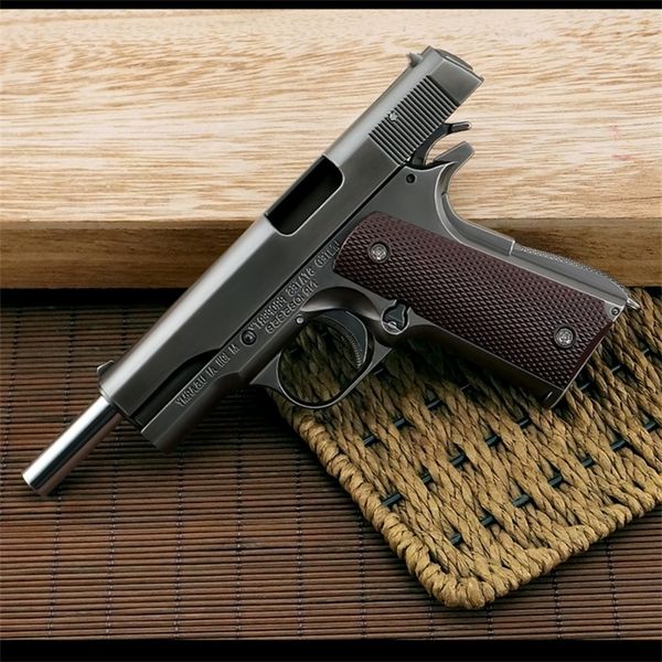 

351: 2.05 colt m1911 shell throwing all metal gun model simulation large alloy toy pistol cannot be fired
