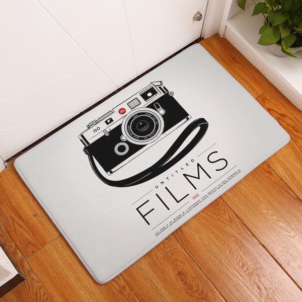 

carpets 2021 home decor black and white movie series non-slip kitchen rugs for living room floor mats 40x60 50x80cm
