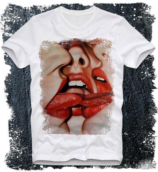 

t-shirt girls bad bitch lesbian kiss kissing, White;black