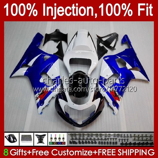 Bodys de Molde de Injeção para Suzuki GSXR600 GSX-R750 K1 01-03 37No.0 600cc GSXR 600 750 CC GSXR750 01 02 03 GSXR-600 2001 2001 2003 OEM FAINTAING FACTORY