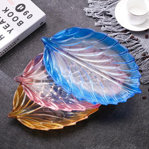 

leaf crystal grade pc fruit tray model home melon seed candy storage bottles & jars