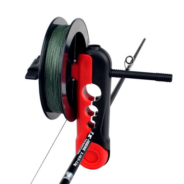 

portable universal fishing line spooler adjustable for various sizes rod winder board spool wrapper mini bobbin reel pesca baitcasting reels