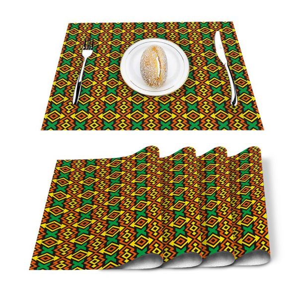 

table runner prismatic geometric printed kitchen placemat dining mat cotton linen pads cup mats home decor