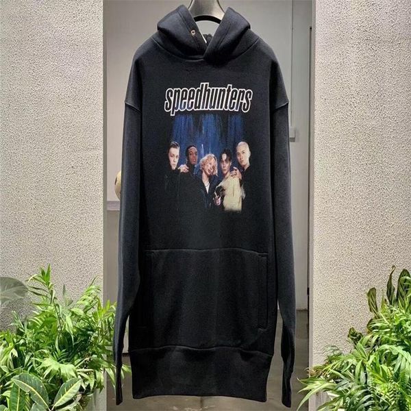 

men's hoodies & sweatshirts men women long-sleeve speedhunters portrait band plush hoodie designer paris sweatshirt clothing, Black