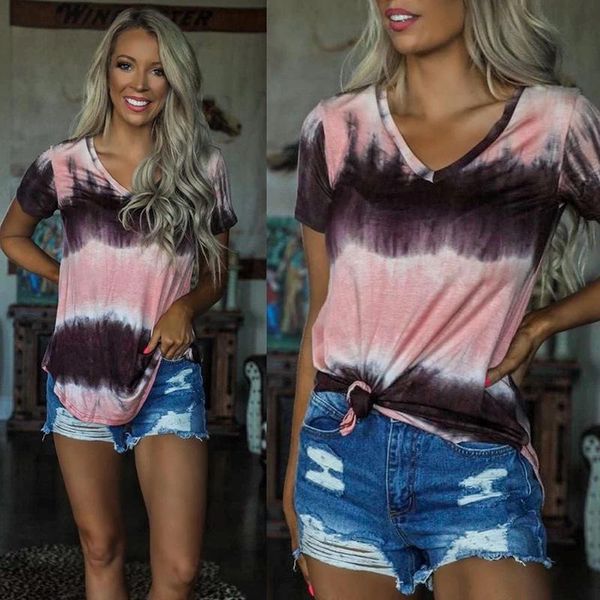 

women's tracksuits spot summer european and american loose print short sleeve t-shirt om9314, Gray