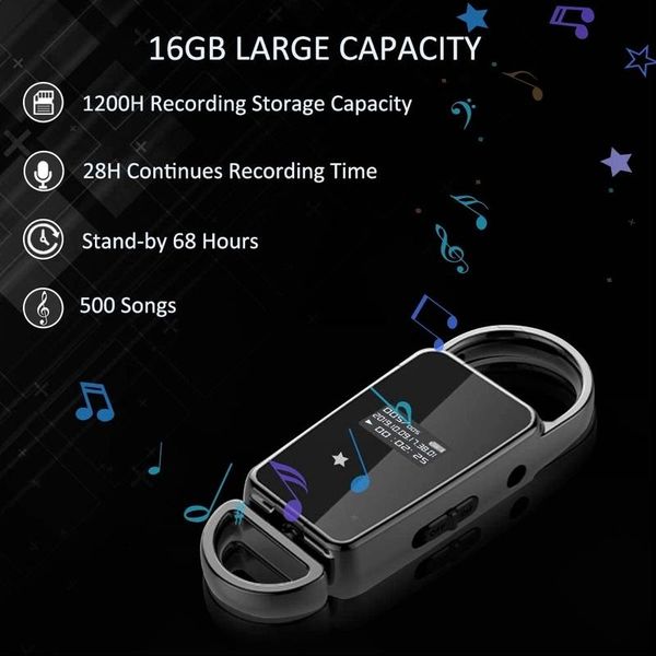 

digital voice recorder 2021 32gb portable mini keychain usb flash drive mp3 player activated audio for lecture interviews
