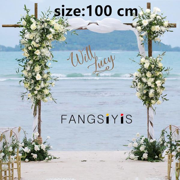 

decorative flowers & wreaths 50/100 cm silk peony rose simulation flower arrangement decoration wedding iron arch background diy wall