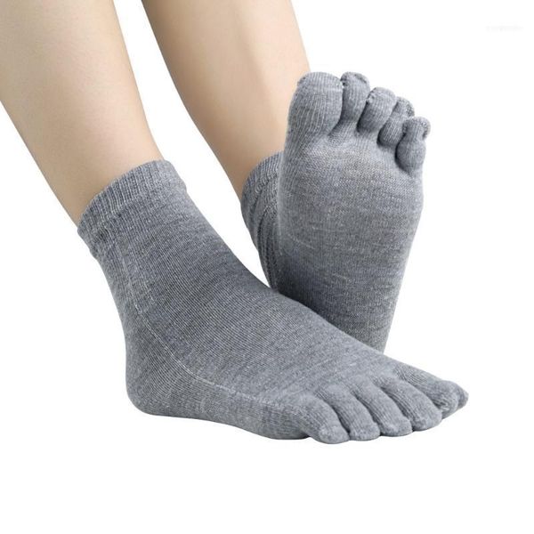 

men's socks clogs five toe dry separation toes men women fingers socks1, Black
