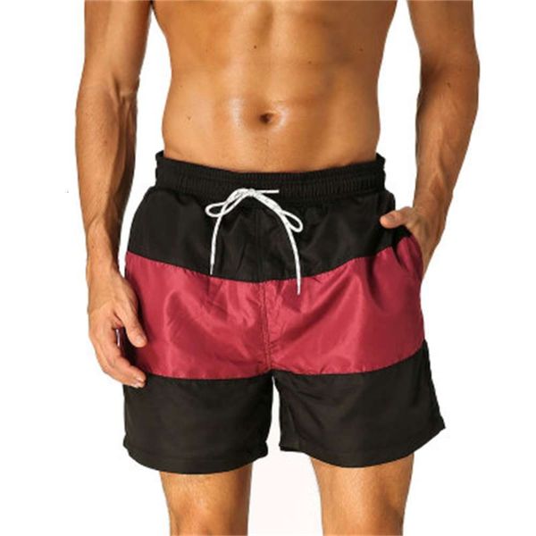 

mens beach loose pants waterproof breathable sport shorts straight 4 colors casual seaside vacation male clothing, White;black