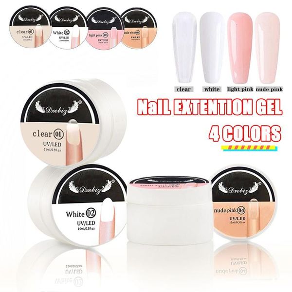 

nail gel 4colors beauty manicure tool quick building tips art uv, Red;pink