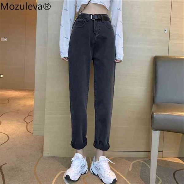 

vintage sashes belted women harem spring summer jeans high waist denim pants trousers female streetwear 210416, Blue