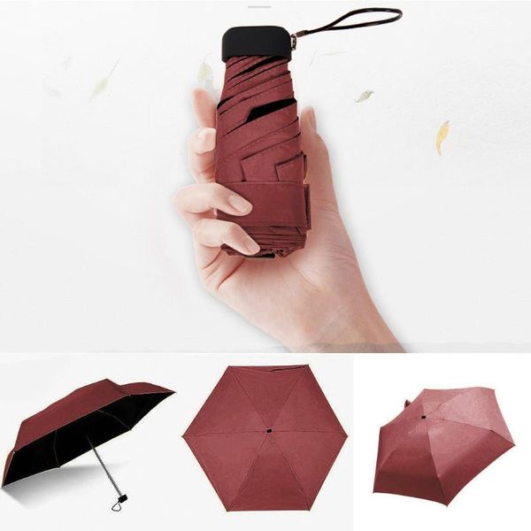 

umbrellas pocket mini umbrella parasol rain women windproof durable 5 fo lding sun flat lightweightportable sunscreen umbrella50