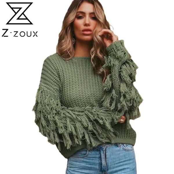 

women sweater long sleeve knitted fashion tassel pullovers loose autumn winter plus size 210513, White;black