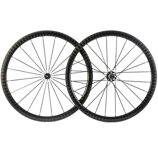 

bike wheels 2021 700c 38mm u-shape 25mm width clincher/tubular 12k twill carbon road bicycle wheelset r51 straight pull hub