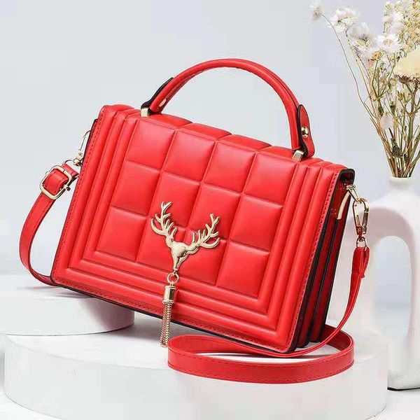 

evening bags handbags for women 2021 trend all match checkered pattern single shoulder bag female pu purses and metis