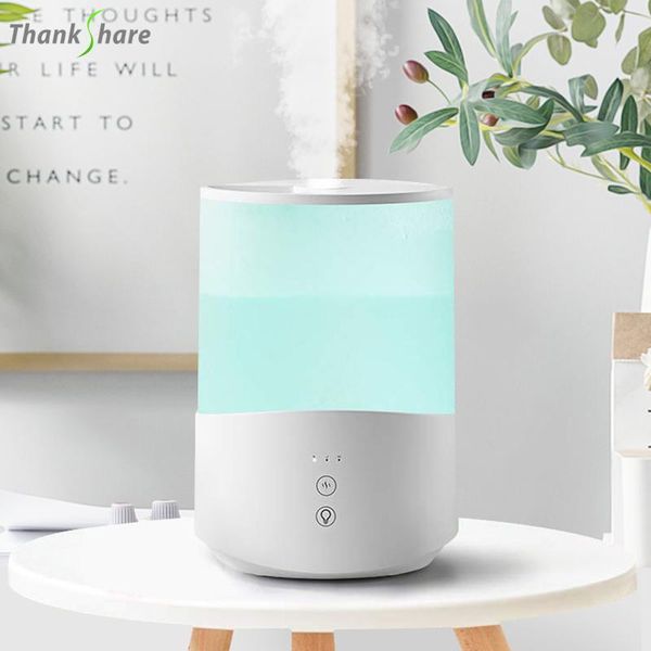 

home air humidifier 2.5l double nozzle cool mist aroma diffuser with coloful led light heavy fog ultrasonic touch humidificador humidifiers
