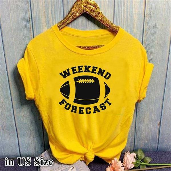 

weekend forecast letter print men and womens t shirts men and women short sleeve o neck loose summer tee camisetas mujer, White;black