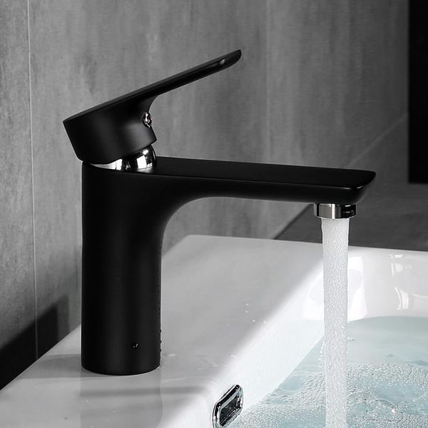 

bathroom sink faucets basin faucet contemporary painted brass single handle hole and cold mixer