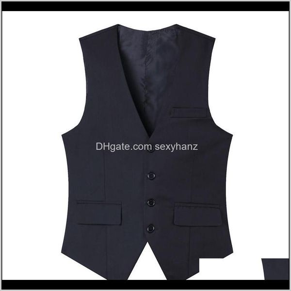 

mens vests highquality goods highend wedding dress and groom pure color suit men black grey slim business suits vest male 22seo qci8s, Black;white