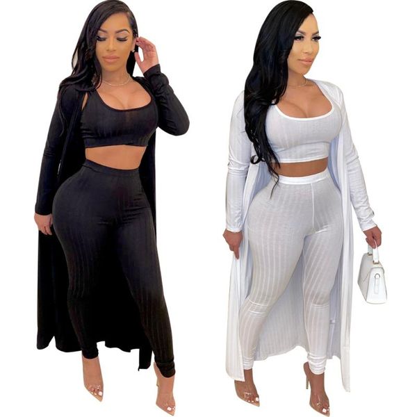 

women's tracksuits 2021 in stock vest wrapped chest coat windbreaker three piece set women clothing, Gray