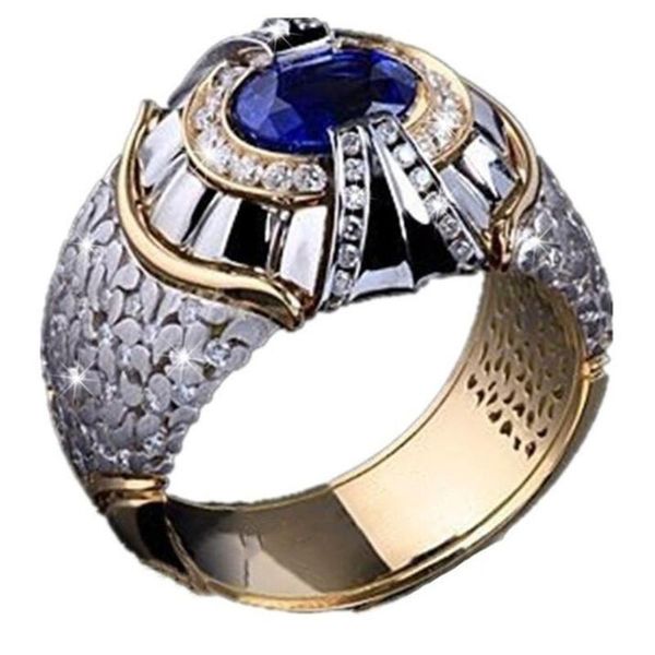 

wedding rings creative design crystal luxury ring engagement for men european and american jewelry gift accessories, Slivery;golden