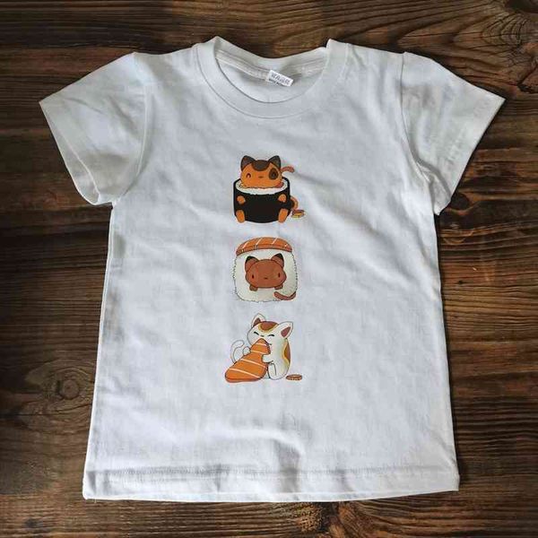

kids cartoon cat print t shirts boys girls toddler tee summer children anime tshirts 100% cotton, Blue