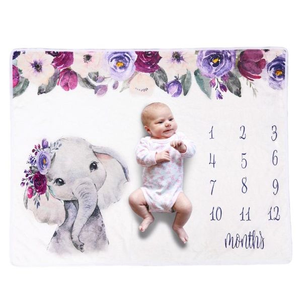 

blankets & swaddling h05c 12 monthly baby milestone blanket soft born pography props background