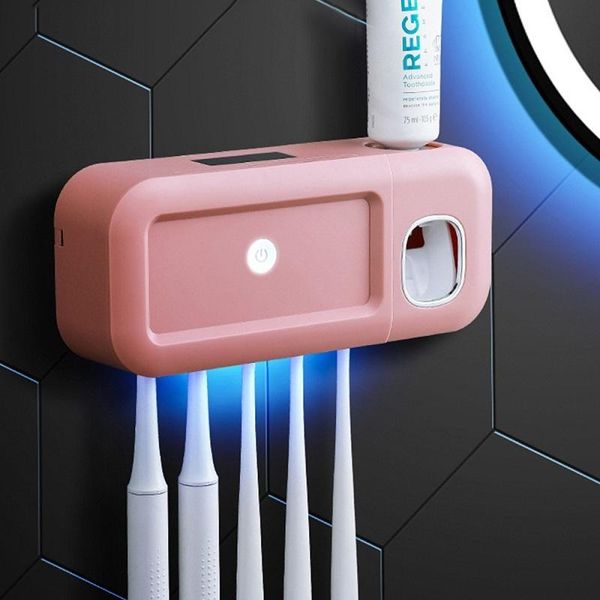 

toothbrush holders household disinfection holder wall-mounted toothpaste dispenser squeezer bathroom accessories tool