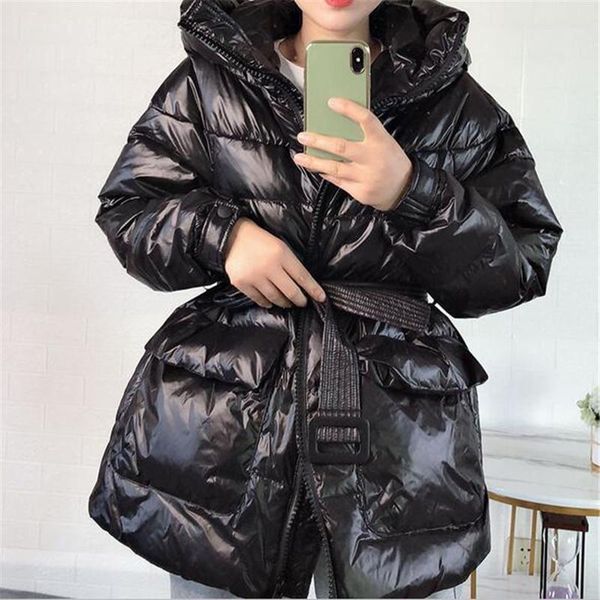

women's down & parkas winter jacket women coat thick warm female hooded short 3w8r, Black
