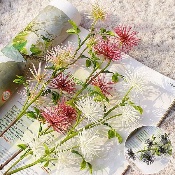 

decorative flowers & wreaths 1pc artificial flower bouquet branch babies breath fake long home wedding decoration