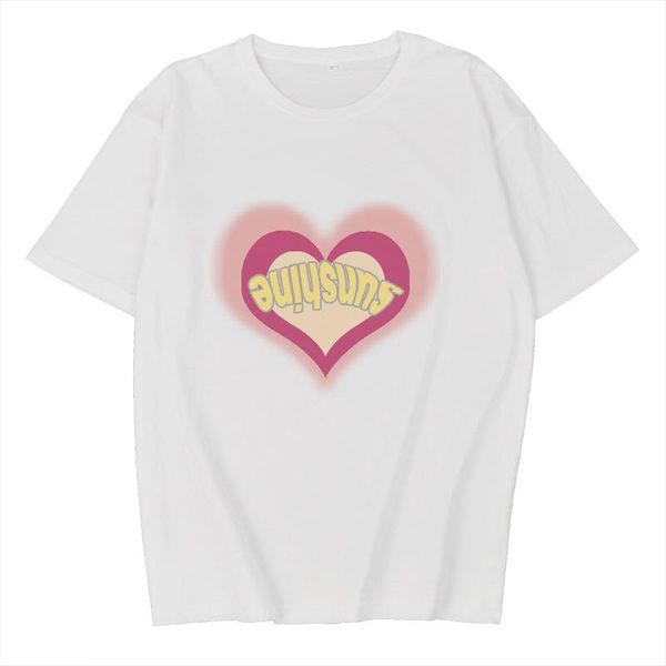

women's t-shirt 2021 women spring and summer cotton fashion casual style loose, White