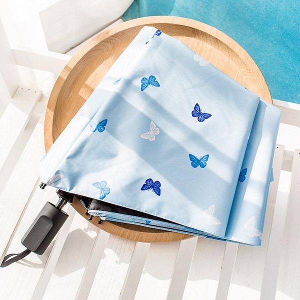 

umbrellas cute butterfly fold umbrella rain women or shine dual purpose sunscreen sunshade parasol
