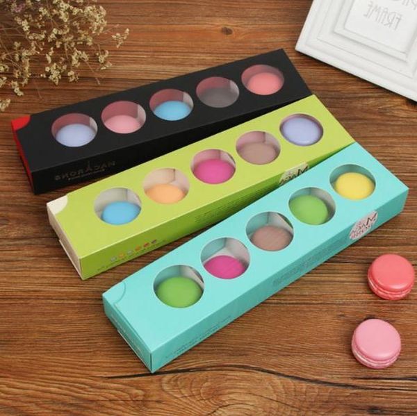 

gift wrap 5 grid macaron boxes cookie cake macaroon chocolate box wedding party packing wholesale