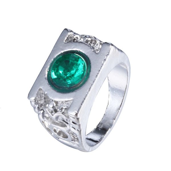 

green lantern fashion crystal men's ring green lante, Black
