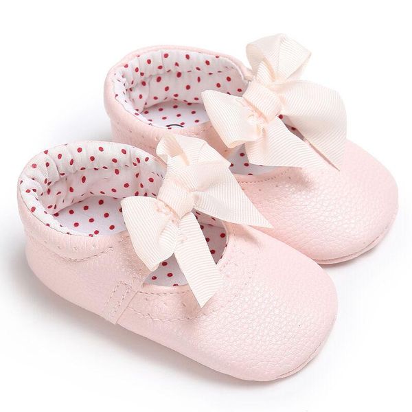 

first walkers toddler infant baby girls bowknot princess shoes soft sole crib casual solid color anti-slip prewalkers walker 0-18m