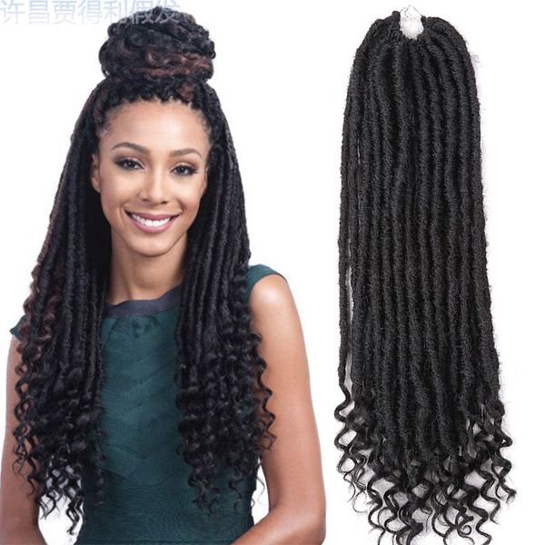 

female pigtail chemical fiber goddess of liberty wig curly hair extensions, Black