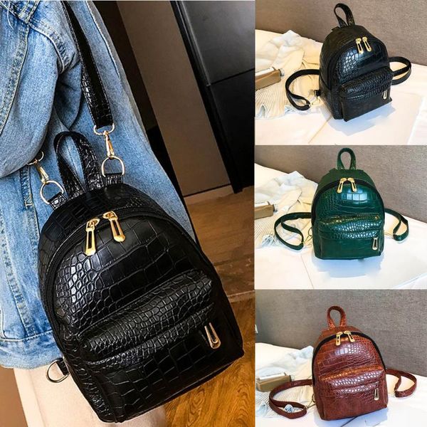 

outdoor bags women's fashion alligator crocodile satchels leather shoulder bag multi-function versatile square student zipper apr 9