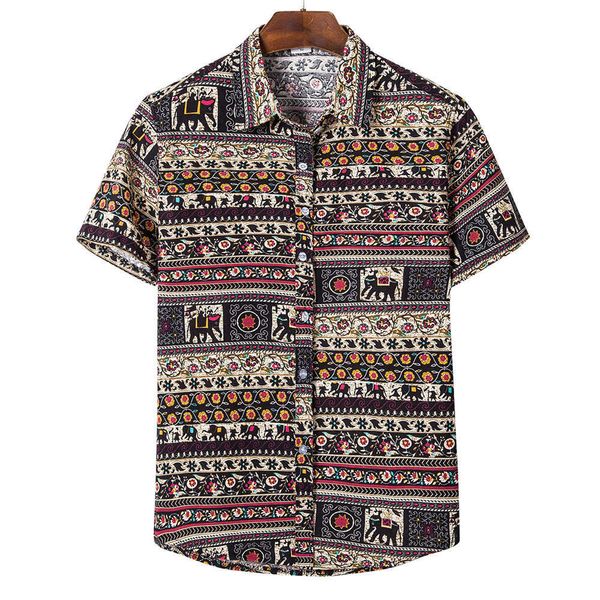 

men's shirt large short sleeve fashion printed british men's floral shirt, White;black