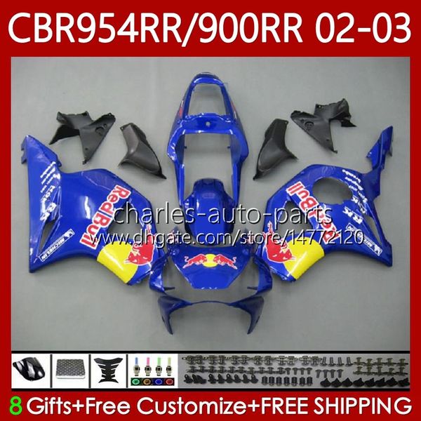 Кузов для кузова для Honda CBR900 CBR954 RR CBR 954 900 RR CC 2002 2003 Bodys 61NO.52 CBR 900RR 954RR 900CC 02-03 CBR954-RR CBR900RR CBR954RR 02 03 OEM окрестностей Желтый красный