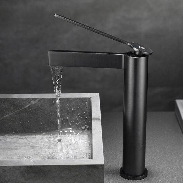 

fashion design gun grey brass tall lavatory bathroom sink faucet copper basin mixer tap artistic original faucets