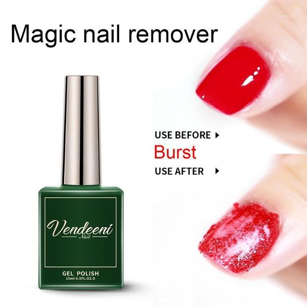 

vendeeni nail gel polish magic remover for manicure base coat fast clean within 2-3 mins uv burst1, Red;pink