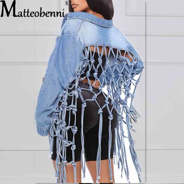 

women's hoodies & sweatshirts womens autumn fit crop back grid tassel design long sleeve jean coat ladies casual street plus size deni, Black